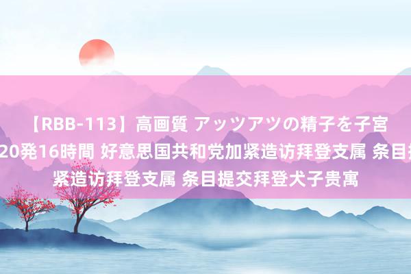 【RBB-113】高画質 アッツアツの精子を子宮に孕ませ中出し120発16時間 好意思国共和党加紧造访拜登支属 条目提交拜登犬子贵寓